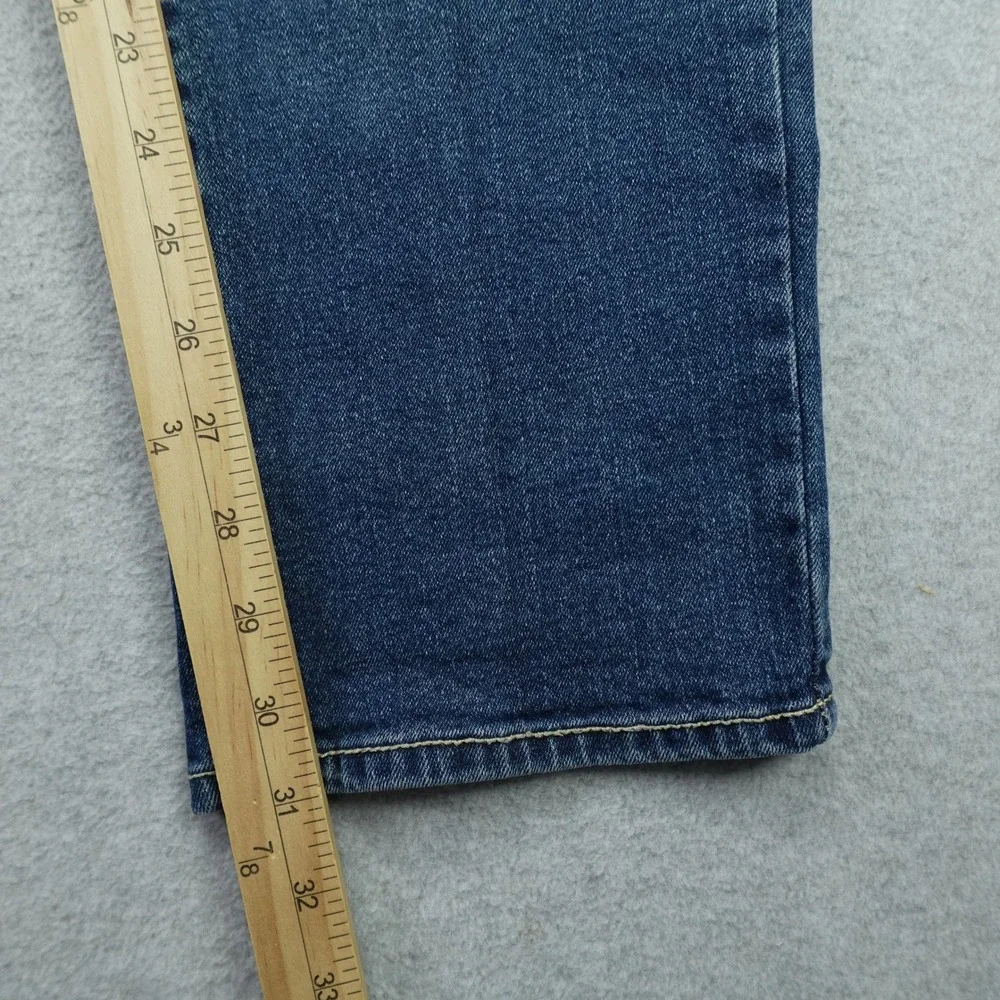True Religion Jeans Mens 34 Blue Geno Relaxed Slim SN Flap Medium Wash